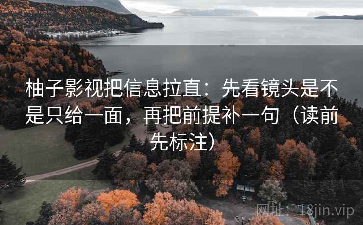 柚子影视把信息拉直：先看镜头是不是只给一面，再把前提补一句（读前先标注）